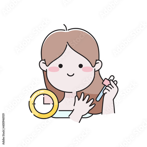 Young Woman Applies Hair Serum Oil. Revitalizing Hair Care: Applying Hair Serum Oil with a Pipette for Optimum Nourishment and Shine