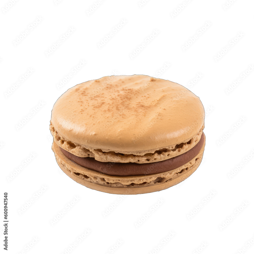 Macaron isolated on transparent background. Generative AI Macaron isolated on transparent background. Generative AI