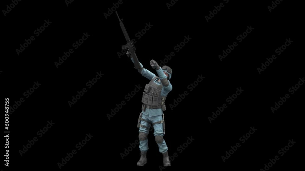 SWAT police officer dance - 3d render looped with alpha channel. SWAT police officer dance - 3d render looped with alpha channel.