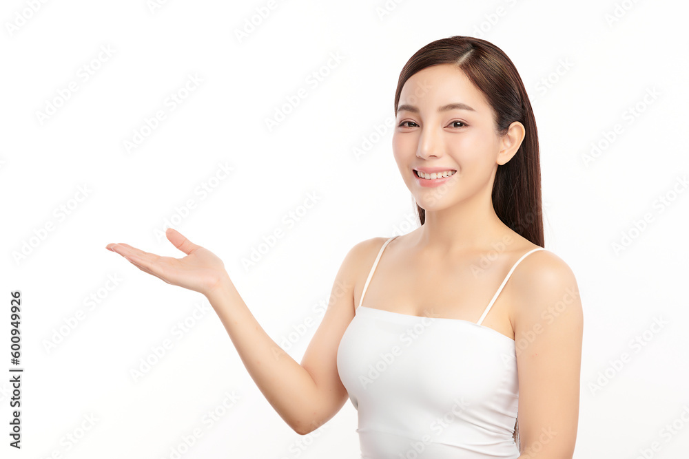 Beautiful young asian woman with clean fresh skin on white background, Face care, Facial treatment, Cosmetology, beauty and spa, Asian women portrait. Beautiful young asian woman with clean fresh skin on white background, Face care, Facial treatment, Cosmetology, beauty and spa, Asian women portrait.