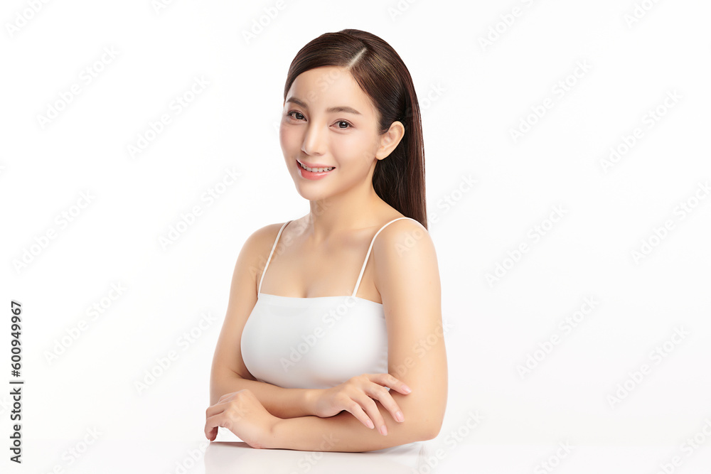 Beautiful young asian woman with clean fresh skin on white background, Face care, Facial treatment, Cosmetology, beauty and spa, Asian women portrait. Beautiful young asian woman with clean fresh skin on white background, Face care, Facial treatment, Cosmetology, beauty and spa, Asian women portrait.