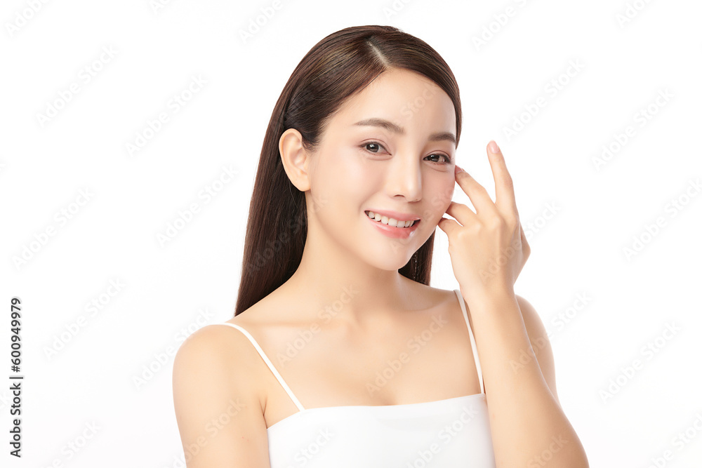 Beautiful young asian woman with clean fresh skin on white background, Face care, Facial treatment, Cosmetology, beauty and spa, Asian women portrait. Beautiful young asian woman with clean fresh skin on white background, Face care, Facial treatment, Cosmetology, beauty and spa, Asian women portrait.