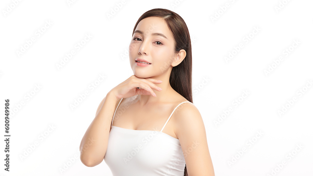 Beautiful young asian woman with clean fresh skin on white background, Face care, Facial treatment, Cosmetology, beauty and spa, Asian women portrait. Beautiful young asian woman with clean fresh skin on white background, Face care, Facial treatment, Cosmetology, beauty and spa, Asian women portrait.