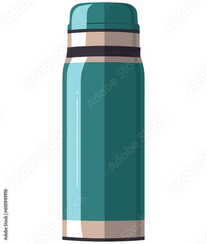 Vector illustration of a thermos bottle design