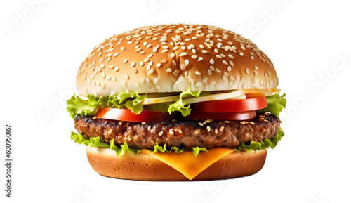 Bugger isolated on transparent background. 3D render.