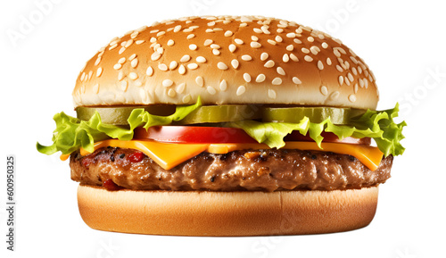 Bugger isolated on transparent background. 3D render.