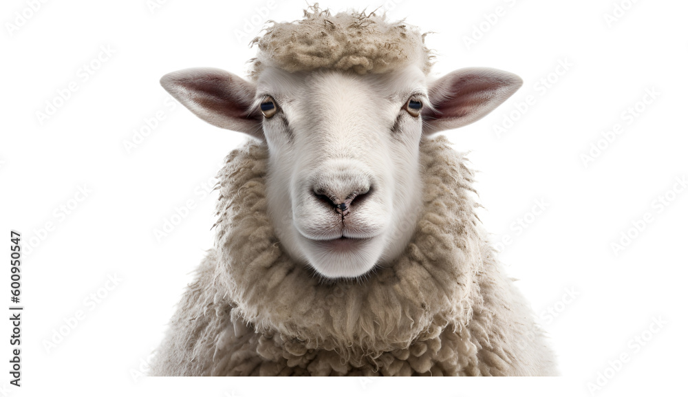 Fototapeta premium sheep isolated on transparent background cutout image