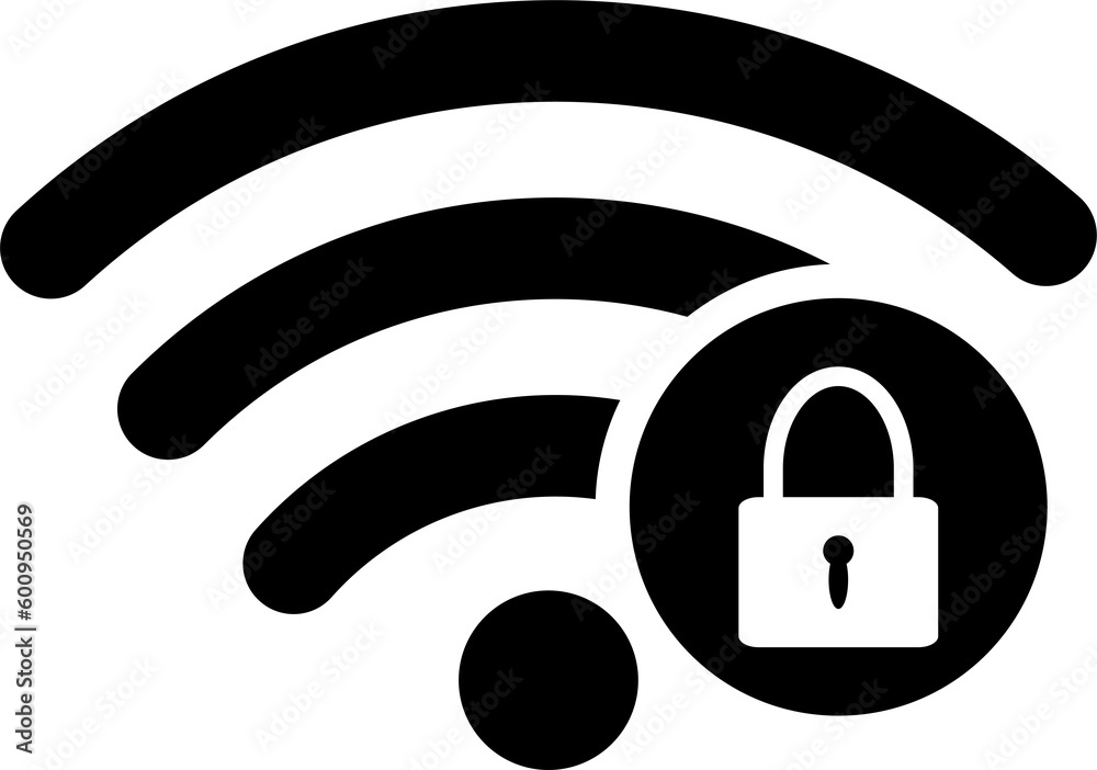 Security wifi sign flat icon illustration Password Wi-fi symbol. Wireless Network Security wifi sign flat icon illustration Password Wi-fi symbol. Wireless Network