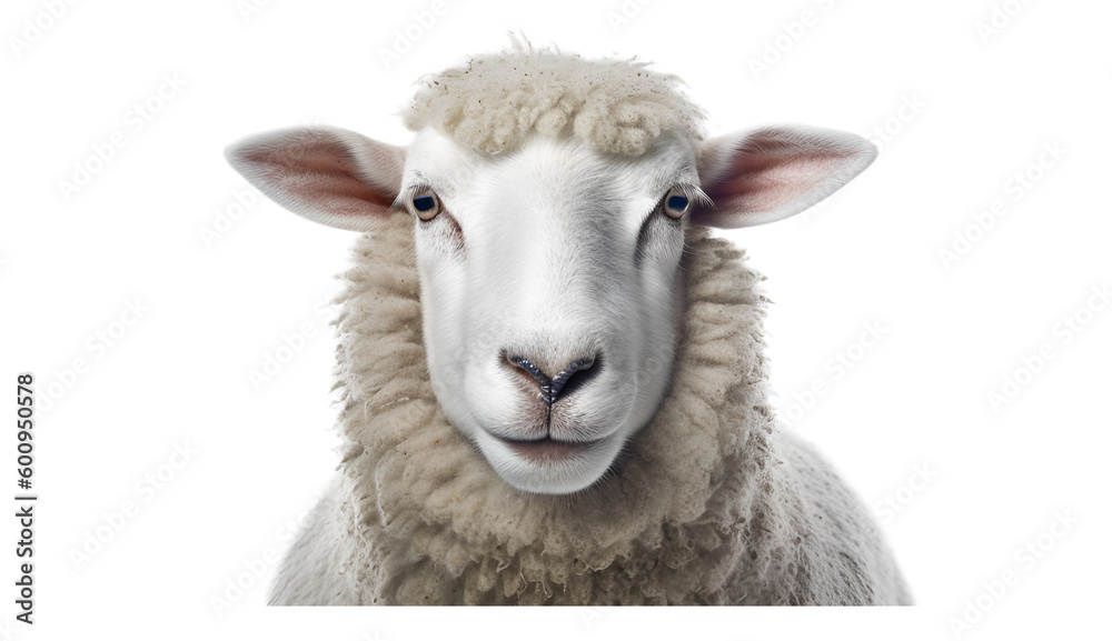 sheep isolated on transparent background cutout image