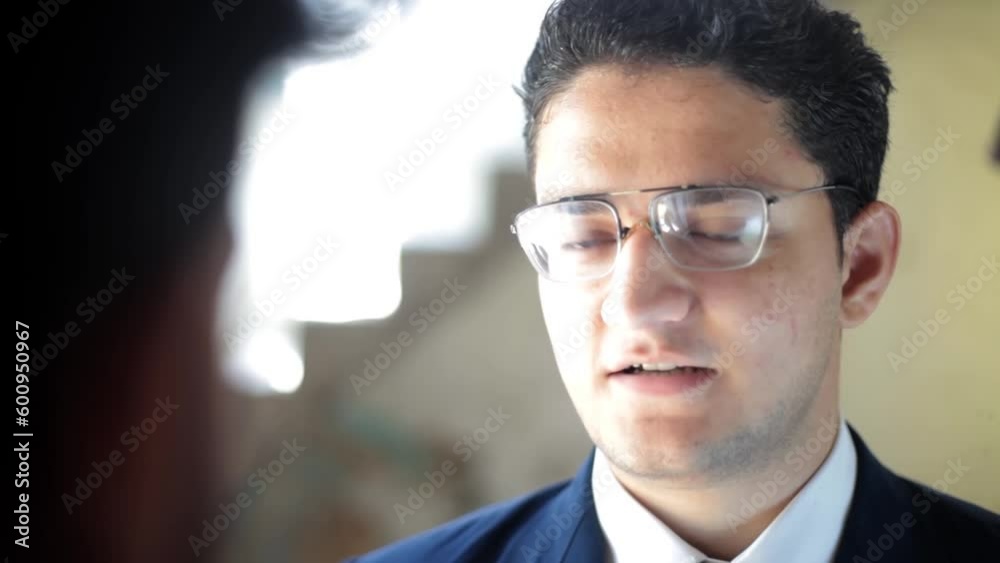 Two angry employee businessmen arguing with each other over some conflict. Fighting at work and blaming each other for loss. HD footage. Two angry employee businessmen arguing with each other over some conflict. Fighting at work and blaming each other for loss. HD footage.