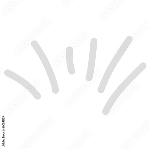 Doodle line illustration showing line of concentration, mindfulness, inspiration, sunburst, sunshine, surprise. Vector