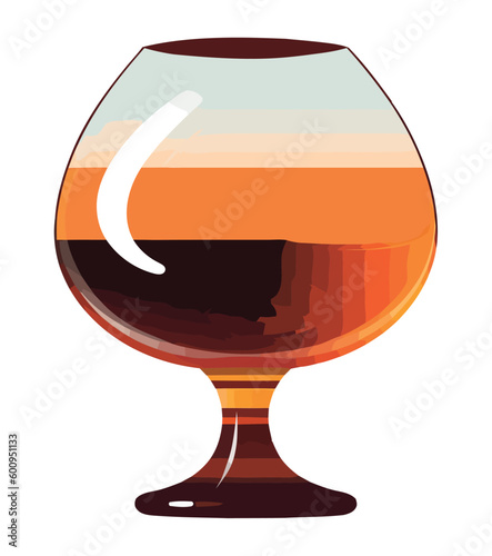 Luxury whiskey in crystal wineglass