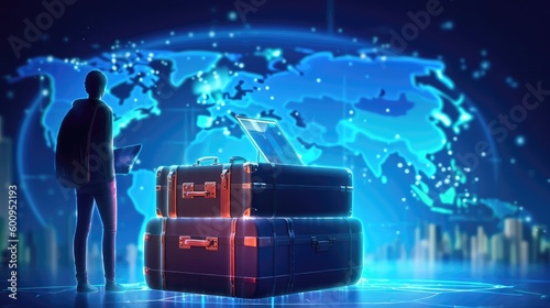 A traveler making a travel plan for success 