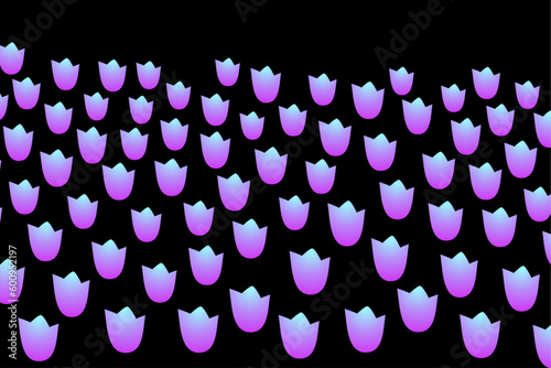 abstract flower pattern with black background