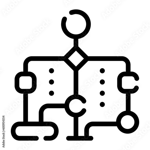 workflow Line Icon