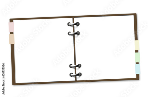 Wallpaper Mural Work space notebook on wood table. Torontodigital.ca