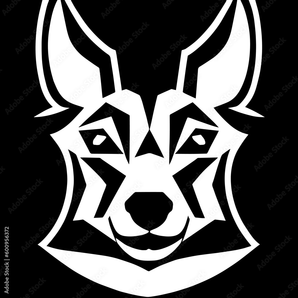 Animal head vector design black and white Animal head vector design black and white
