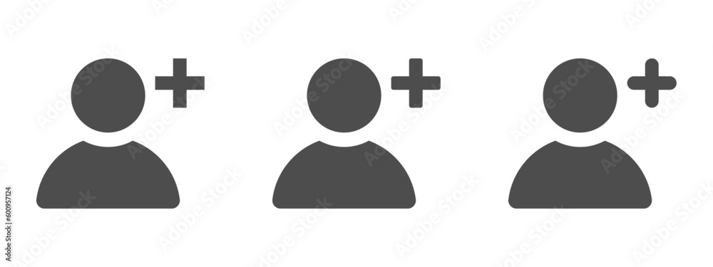 Add to friends vector flat graphic icons collection Add to friends vector flat graphic icons collection