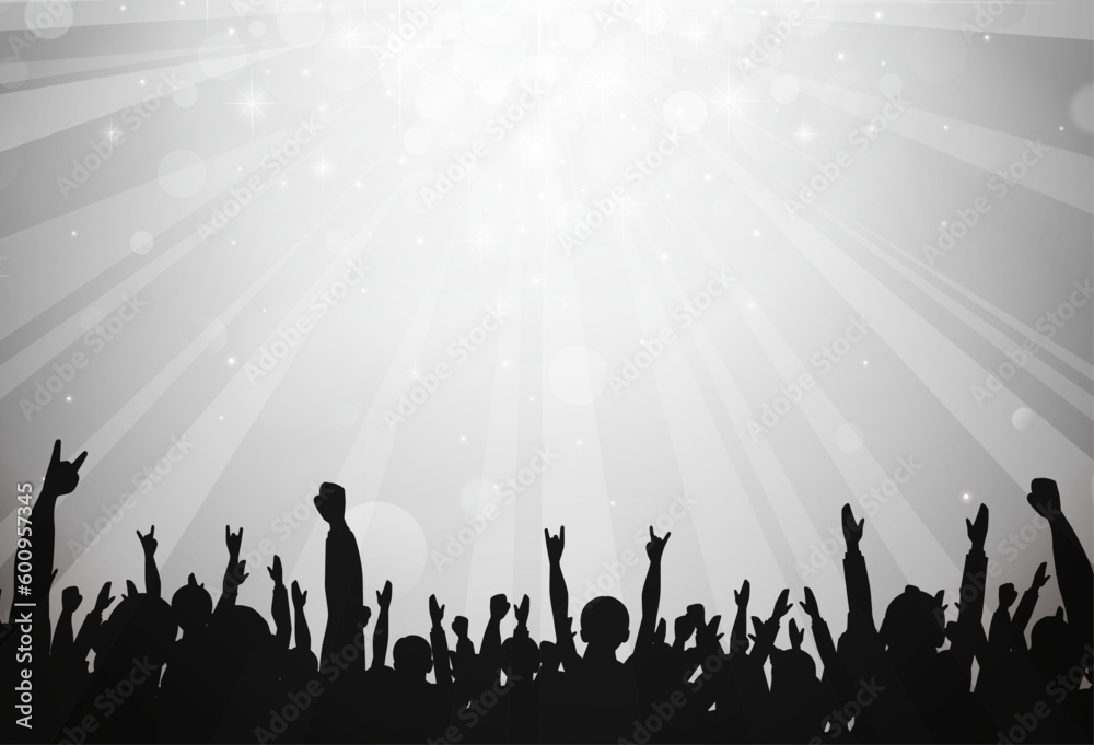 ライブイベントで熱狂する人々 ライブイベントで熱狂する人々