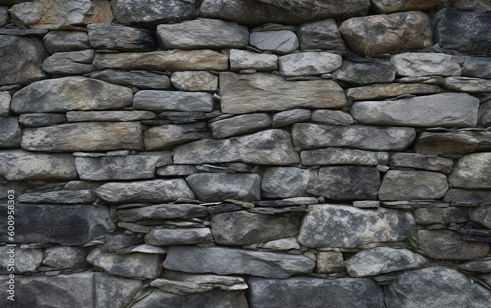 Stone wall material texture background. Generative AI