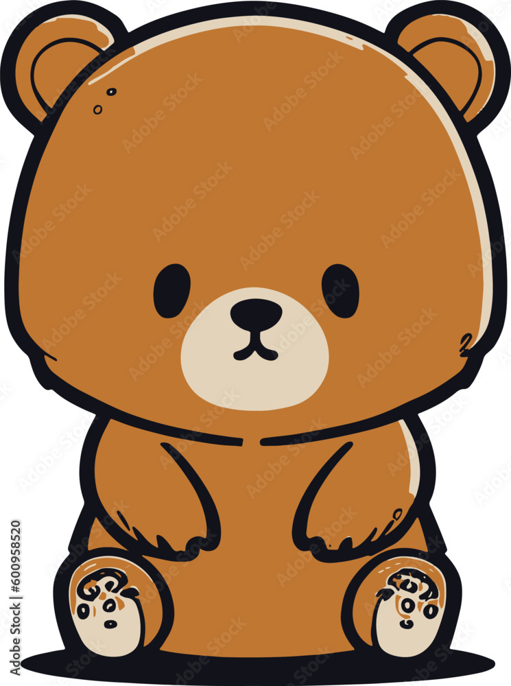 Obraz premium A Bear Cute vector logo vector art,animal