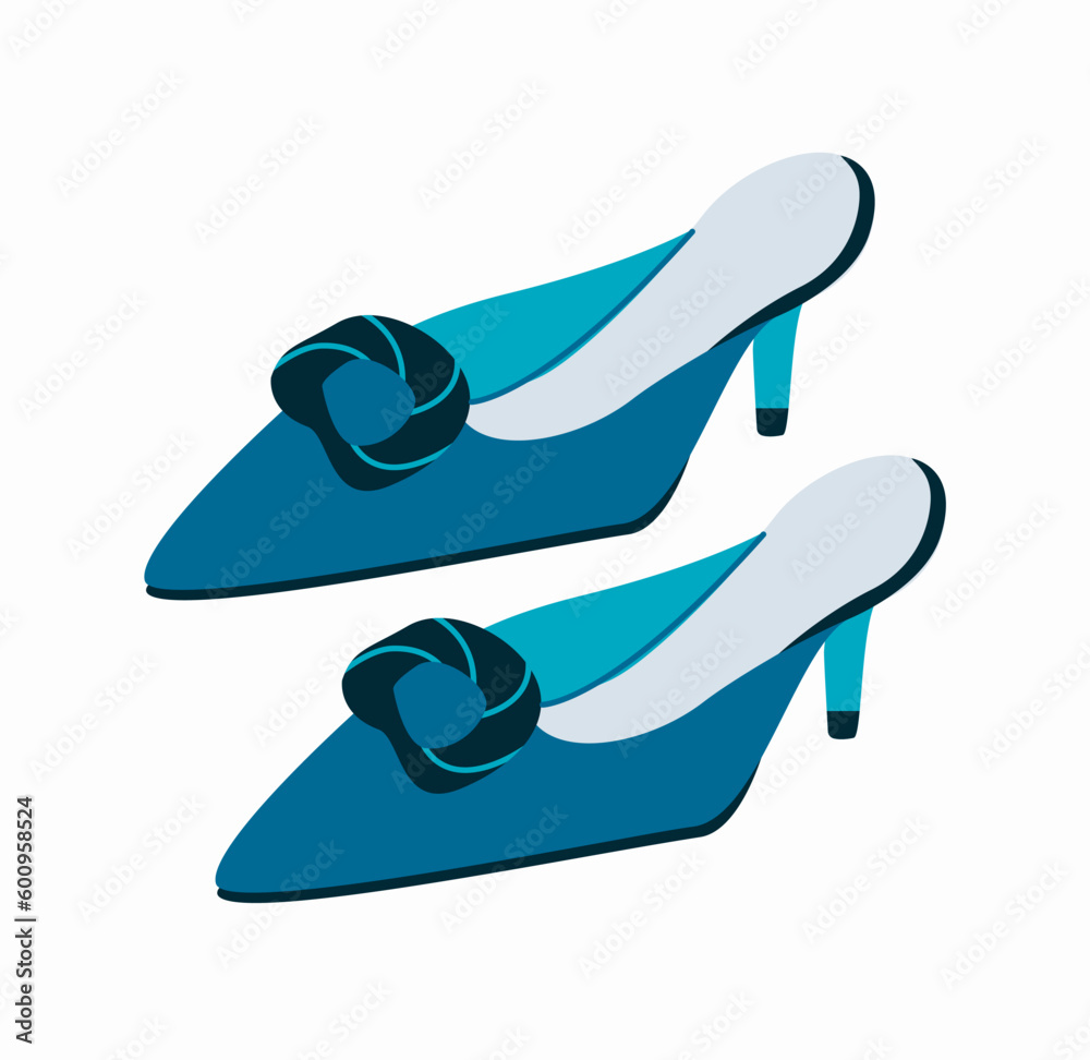 Fashionable casual and formal women's shoes with high heels. Fashionable casual and formal women's shoes with high heels.