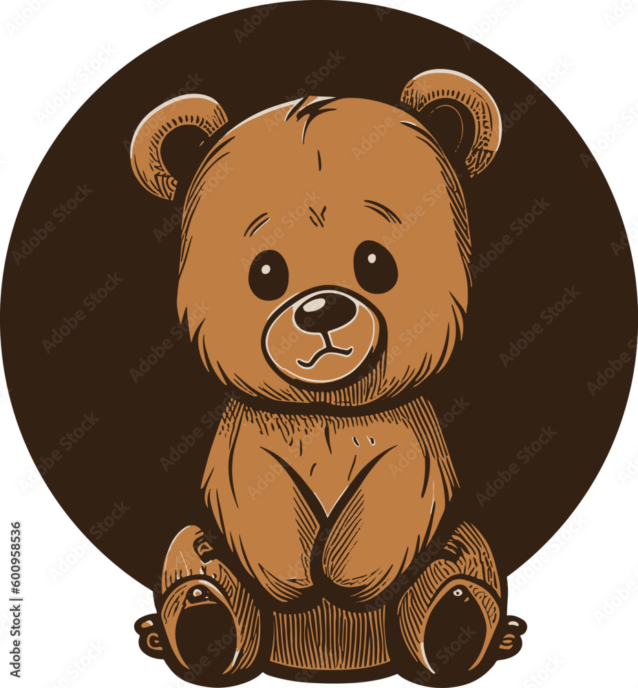 Fototapeta premium A Bear Cute vector logo vector art,animal