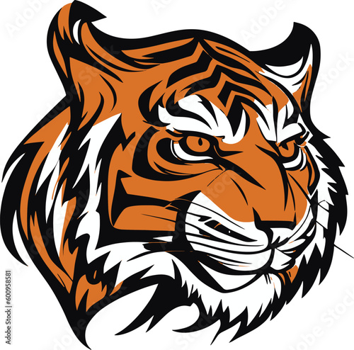 A Tiger Cute vector logo vector art