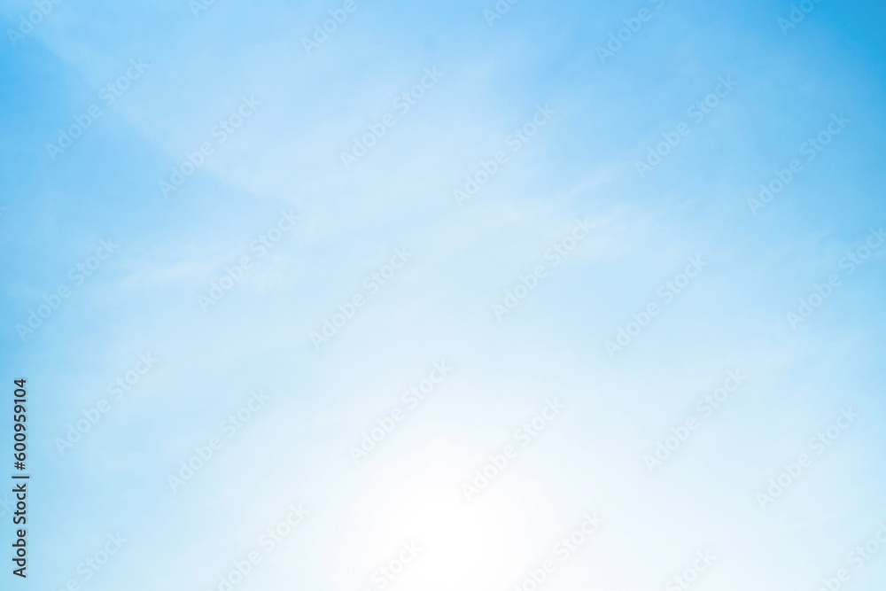 Summer blue sky cloud gradient light white background. Beauty clear cloudy in sunshine calm bright winter air bacground. cyan landscape in Phuket Thailand.