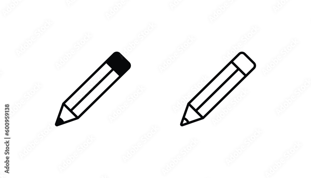 Pencil icon design with white background stock illustration Pencil icon design with white background stock illustration