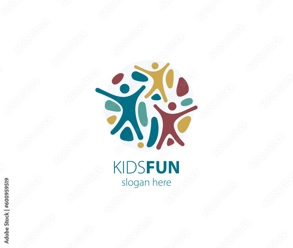 Kids Fun Abstract Youth Foundation Logo Design Kids Fun Abstract Youth Foundation Logo Design