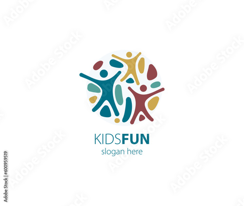 Kids Fun Abstract Youth Foundation Logo Design 