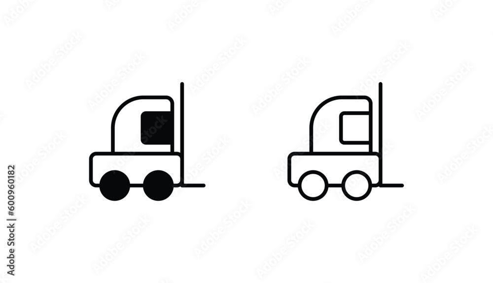 Forklift icon design with white background stock illustration