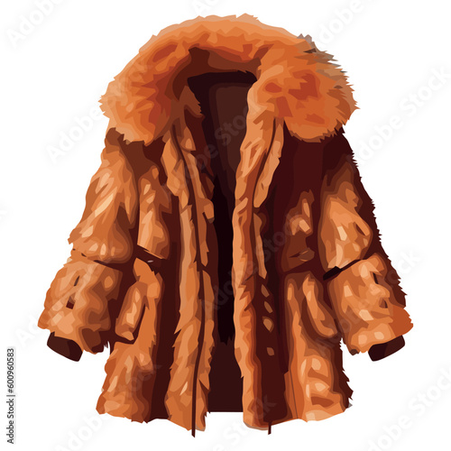 Winter fashion Wool coat and fur cap