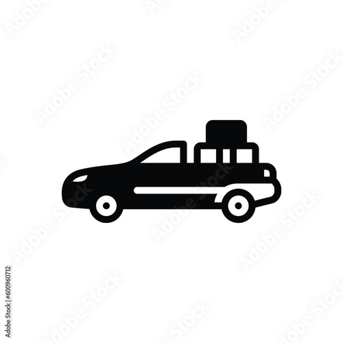 Black solid icon for pickup