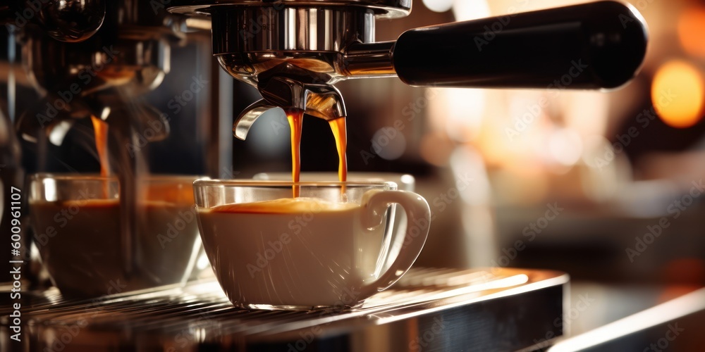 espresso machine in cafe, generative ai espresso machine in cafe, generative ai