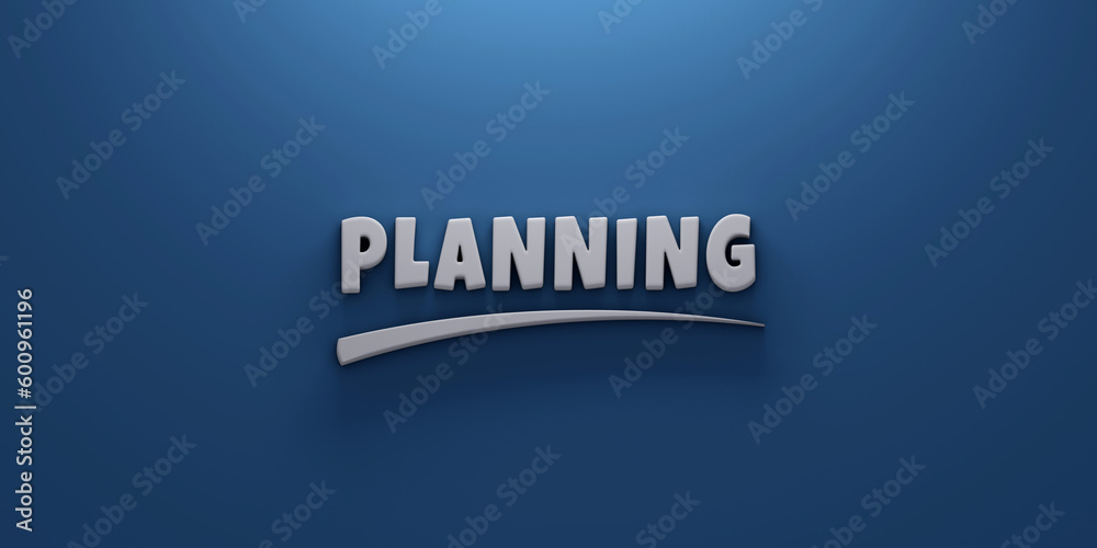 Planning writing lettering background banner