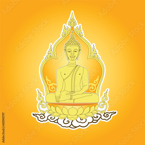 buddha Khonkean Thailand Vector design  photo