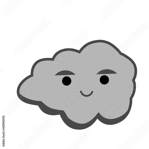 Funny Cloud Cartoon Icon 