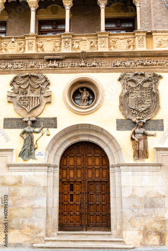 facade of the town hall in the historic center of the city of Tarazona in the province of Zaragoza  Spain