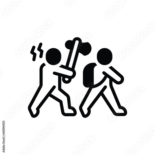 Black solid icon for revenge 