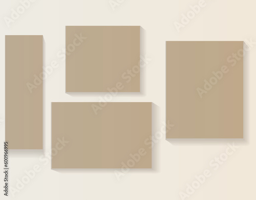 set of paper,  wall board vector