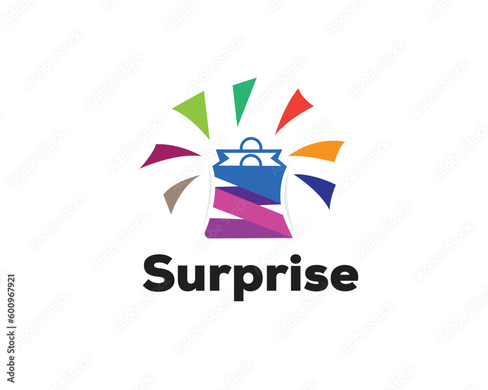 bag surprise shop icon symbol logo design template illustration inspiration bag surprise shop icon symbol logo design template illustration inspiration