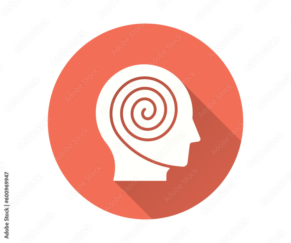Psychotherapy icon with long shadow for graphic and web design. Psychotherapy icon with long shadow for graphic and web design.