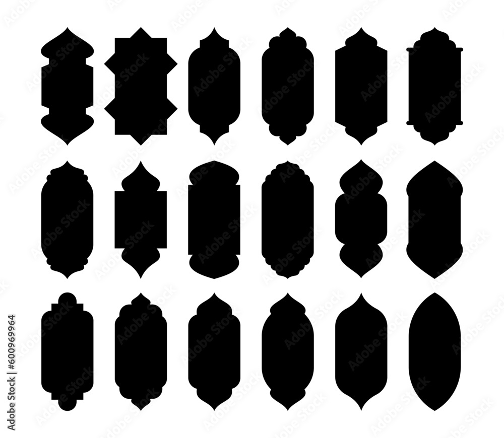Islamic window vector isolated on white background Islamic window vector isolated on white background