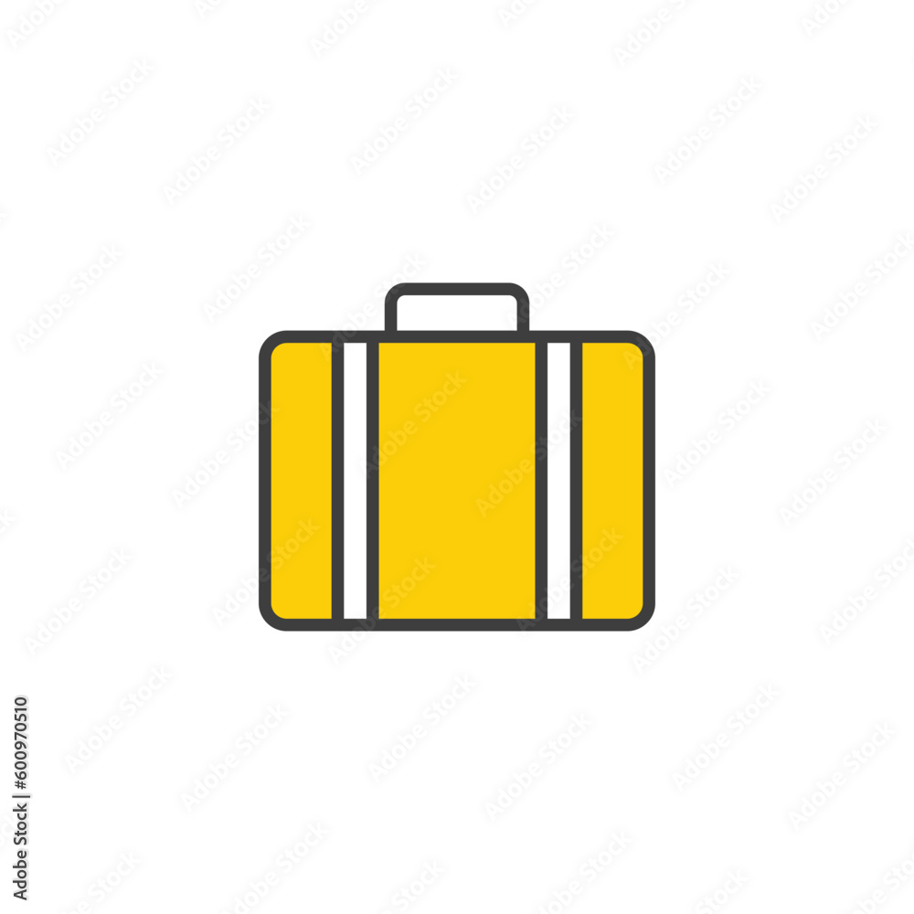 Briefcase icon design with white background stock illustration Briefcase icon design with white background stock illustration