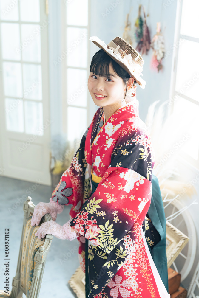 和服を着た女の子のポートレート　写真館　フォトスタジオ