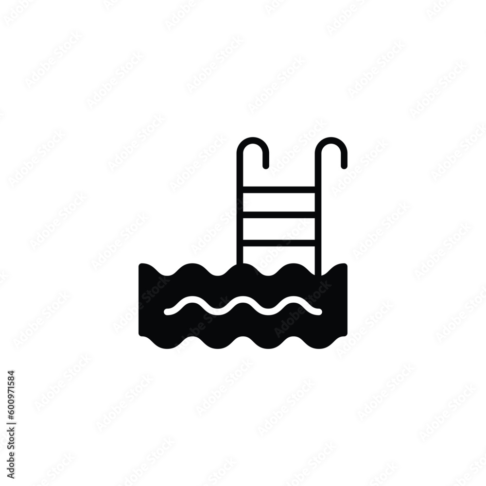 Swiming Pool icon design with white background stock illustration Swiming Pool icon design with white background stock illustration