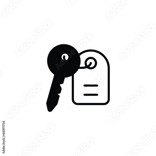 Room Key icon design with white background stock illustration