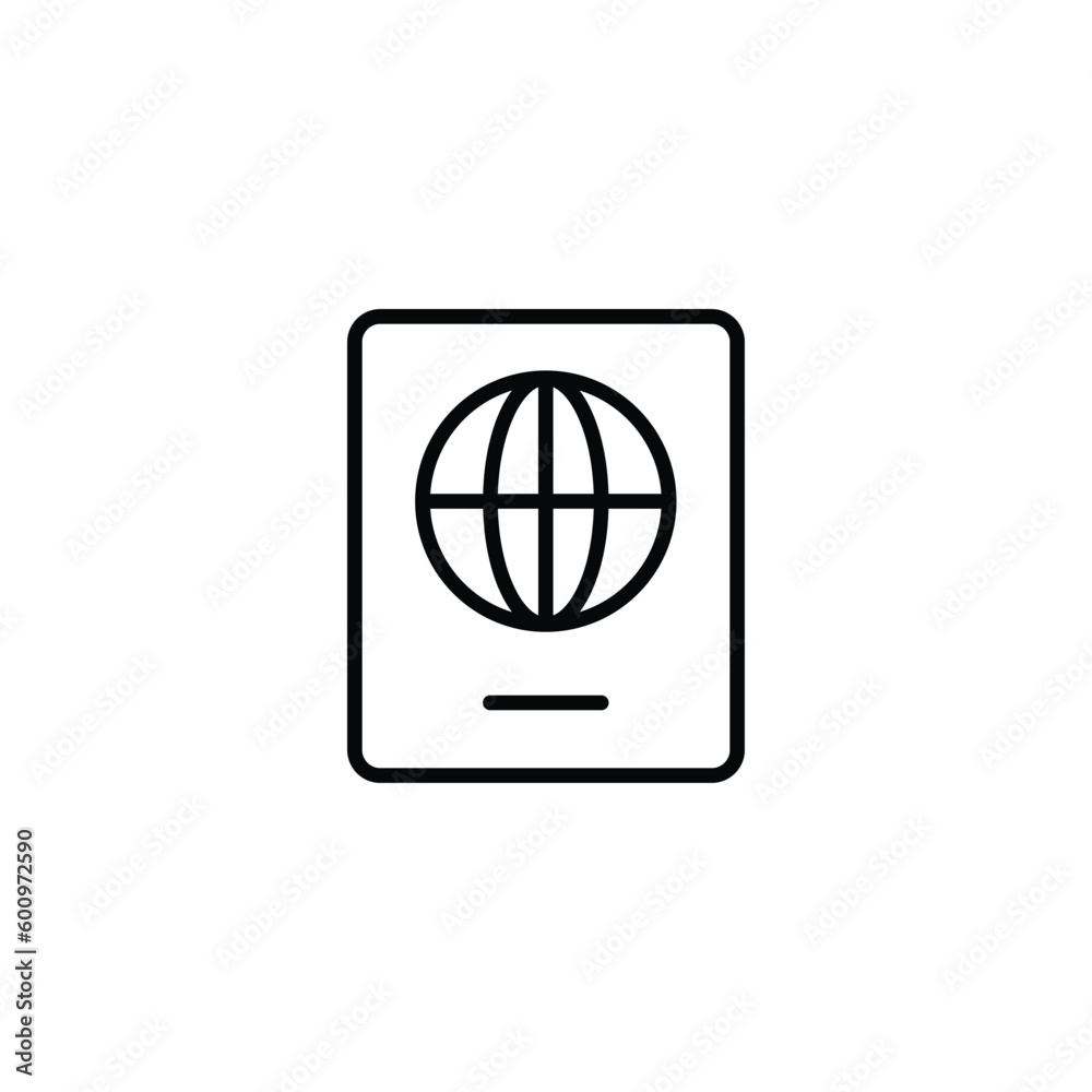 Passport icon design with white background stock illustration Passport icon design with white background stock illustration
